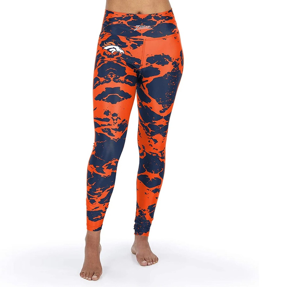 NWT ZUBAZ Denver Broncos Team Color Lava Legging Size Large